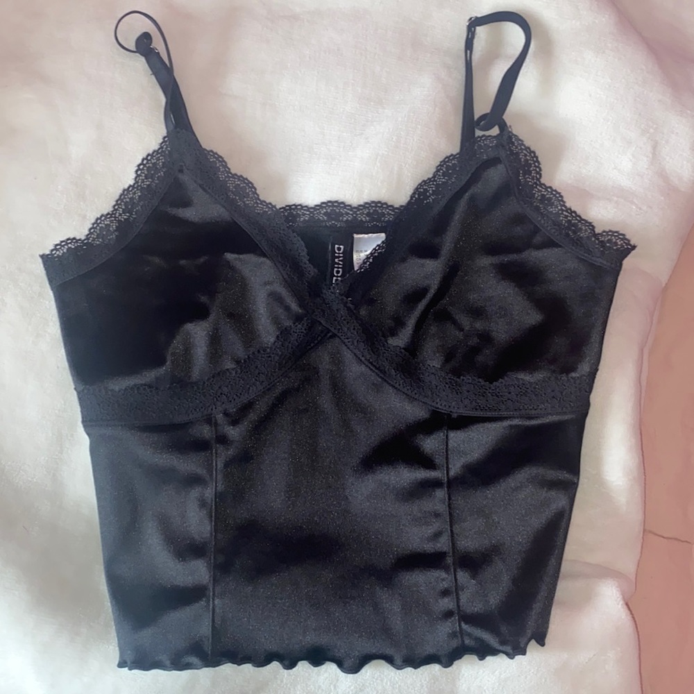 H&M crop top|black|medium